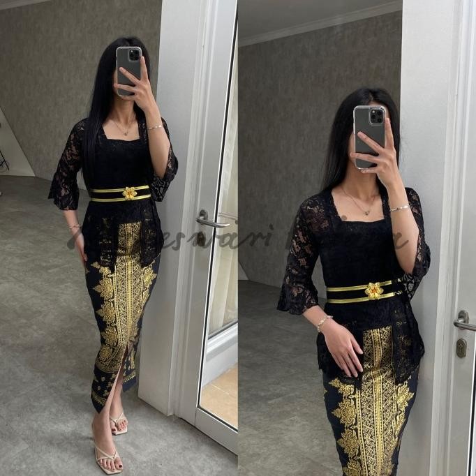 Kebaya Bali Set/Kebaya Bali Lonceng Hitam KS