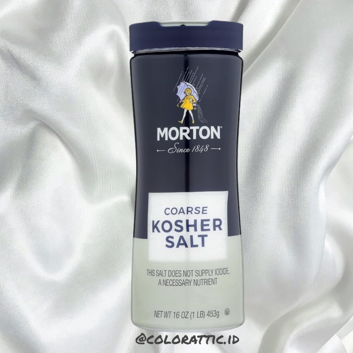 

Morton Coarse Kosher Salt 453 Grams - From Usa - Adelineez