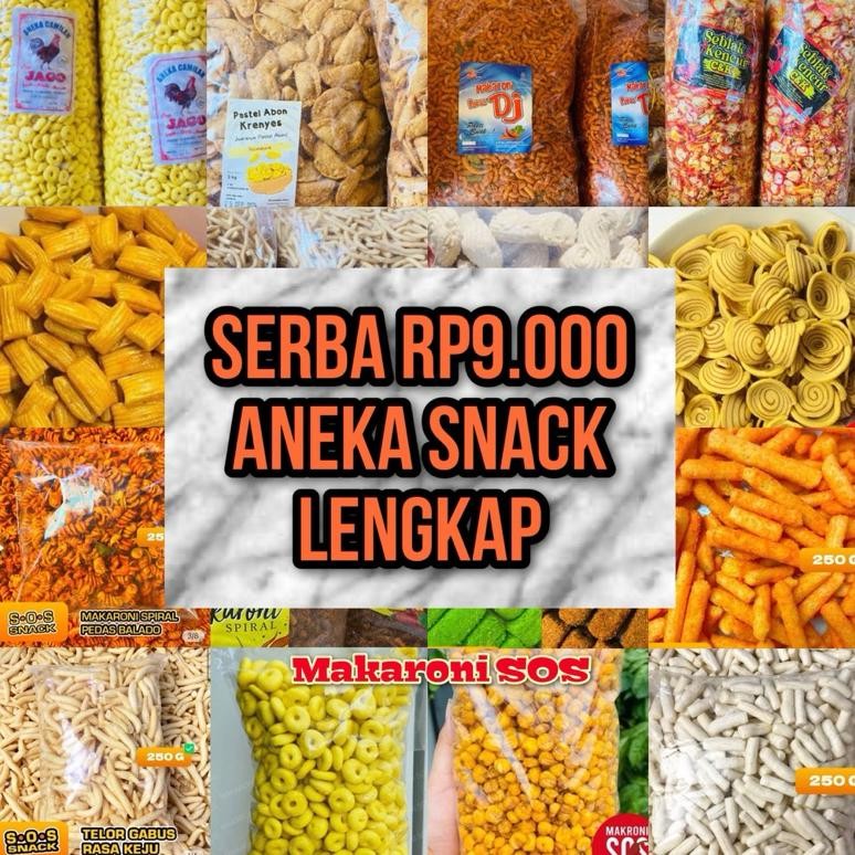

Serbu Serba 9Ribu 250 Gram Snack Camilan Terlengkap Pedas Manis Gurih Snack Makaroni Sos Food Snack