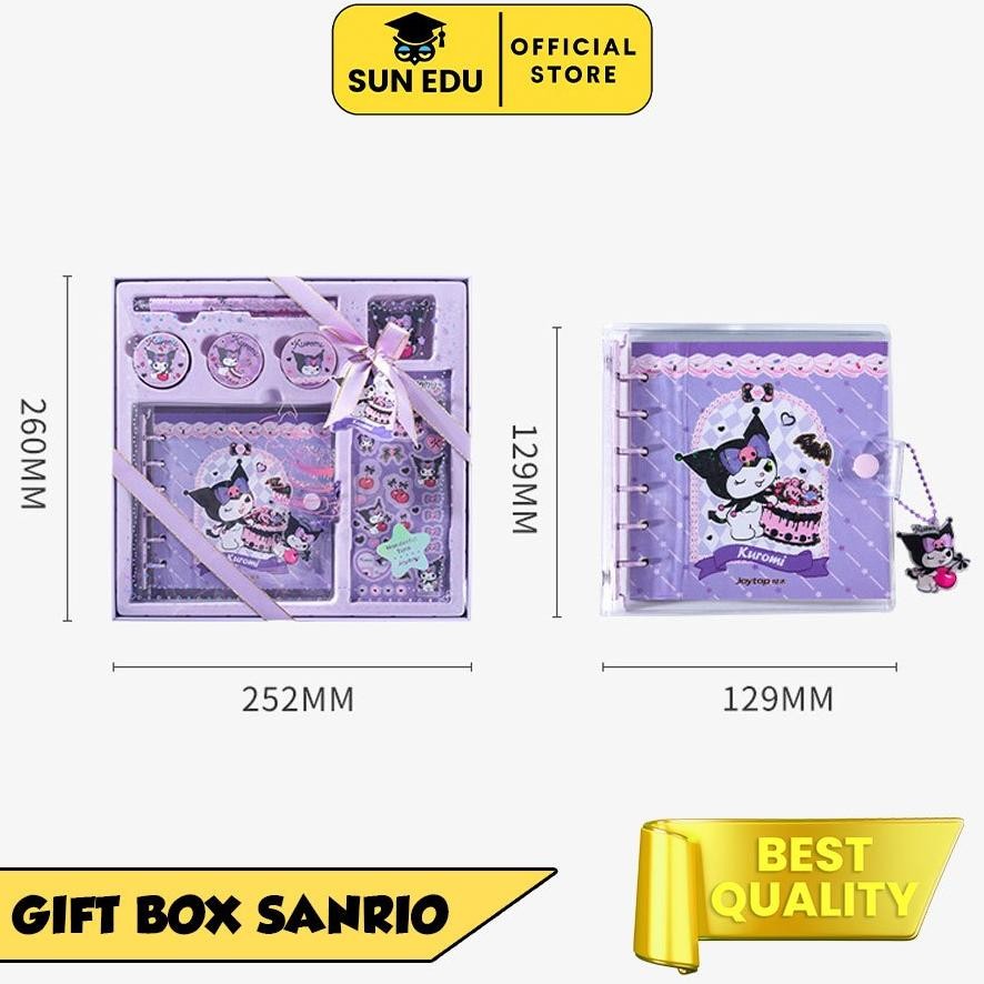 

CXV-38 6 in 1 gift set ORI journal box sanrio/ High quality hampers party kuromi Viral