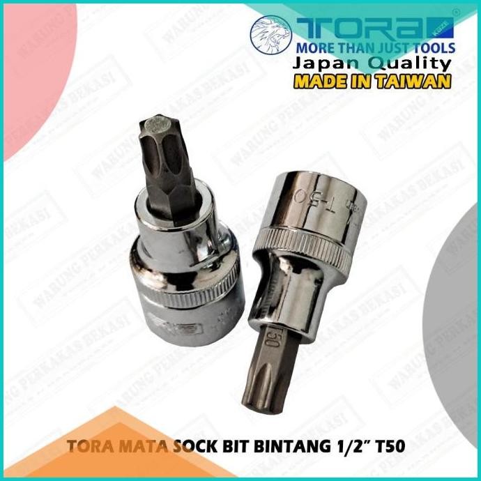 Tora Mata Kunci Sok L Socket Bit Bintang T50 1/2" Untuk Cakram Yamaha