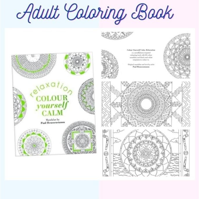 adult coloring book buku mewarnai dewasa art therapy- RELAXATION
