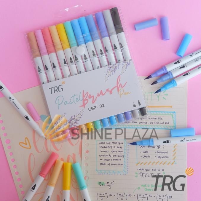 

fs-6 Color Brush Pen Pastel 12 Warna - Pena Kuas Warna TRG CBP-02 Original