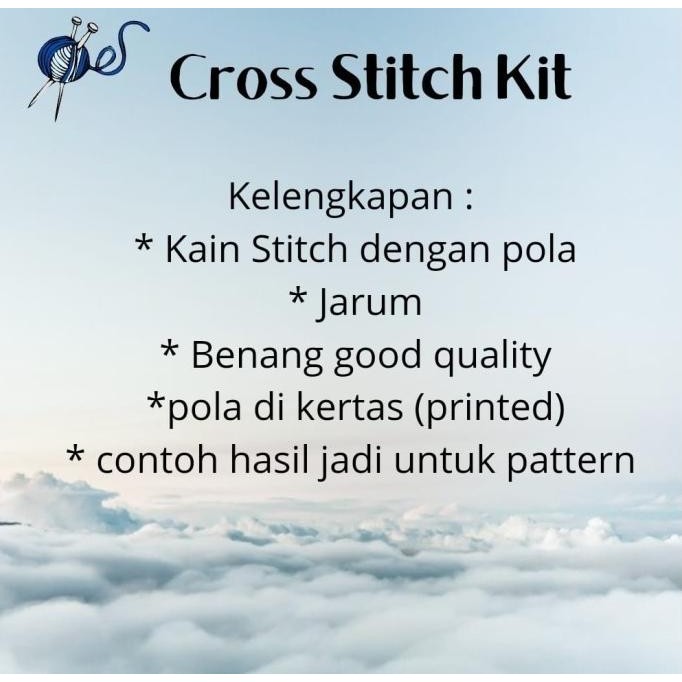 Paket Kristik Sulam DIY Cross Stitch Jahit - CROSS