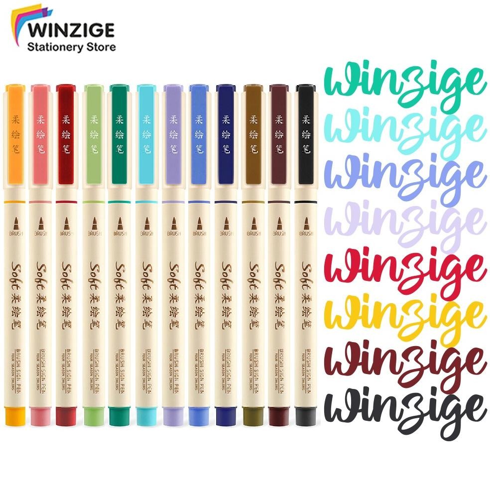 

TGC-1924 Winzige Set 3 & 12 Soft Brush Pen Set Aesthetic Brush Lettering Calligraphy Pen Brush Marker Pena Kuas Warna Pulpen Pena Kaligrafi Coloring Markers Murah