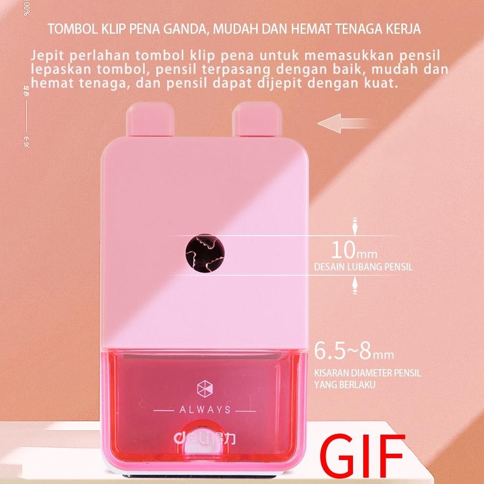 

If56 Deli rautan putar / rautan meja 3 warna anti slip, pisau terbuat dari bahan besi alloy 0744 Premium