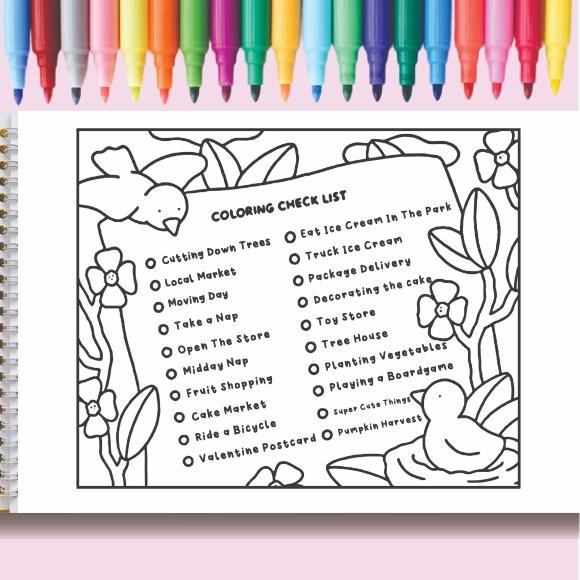 

asd-86 Bobbie's Goods Coloring Book Vol 5 Buku Mewarnai Anak Remaja Dewasa Aesthetic Kertas Tebal Original