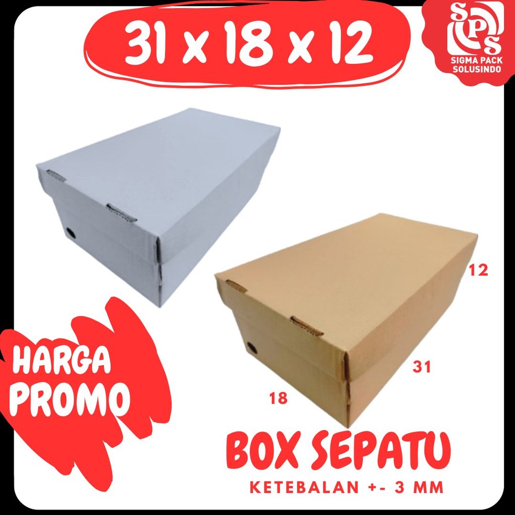 

Box 31x18x12 cm (Box Sepatu) Kardus/Karton/Polos/Sandal