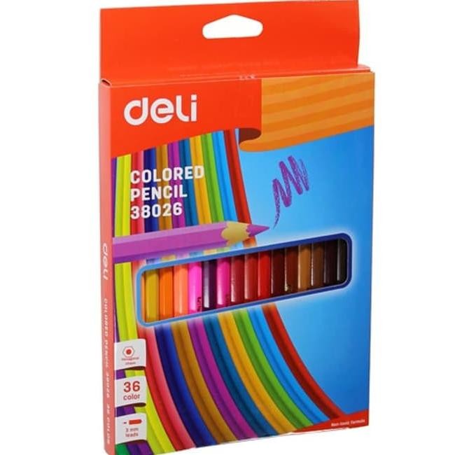 

Pensil Warna 36 Deli Colored Pencil E38026 Original