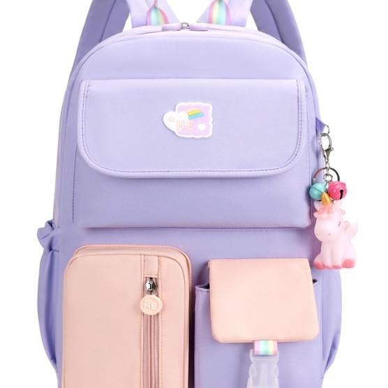 Tas Sekolah Anak Sd/Smp/Sma Cewek Warna Soft Pastel C Waterproof