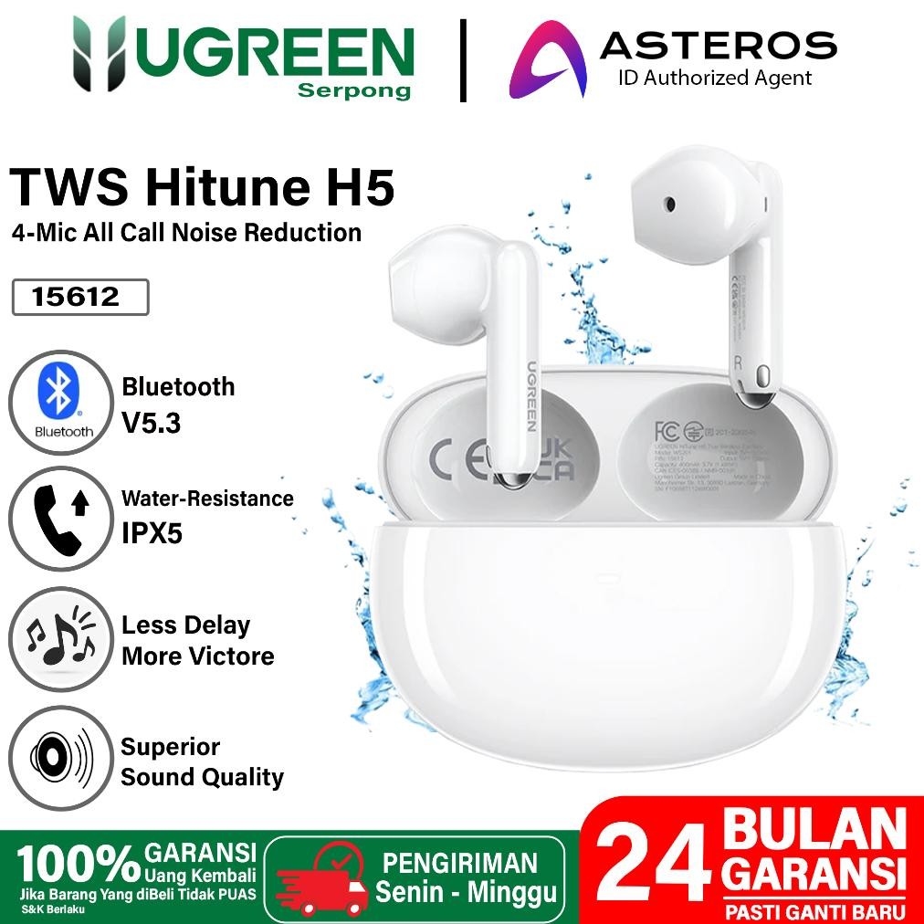 Promo Ugreen Hitune H5 True Wireless Earbuds Bluetooth Earphone Tws 4 Mic Terlaris