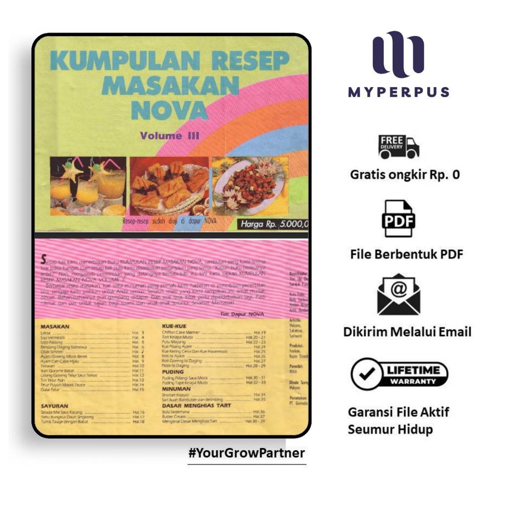 

401. KUMPULAN RESEP MASAKAN NOVA VOLUME III - [-]