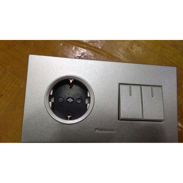 stop kontak plus saklar seri silver panasonic