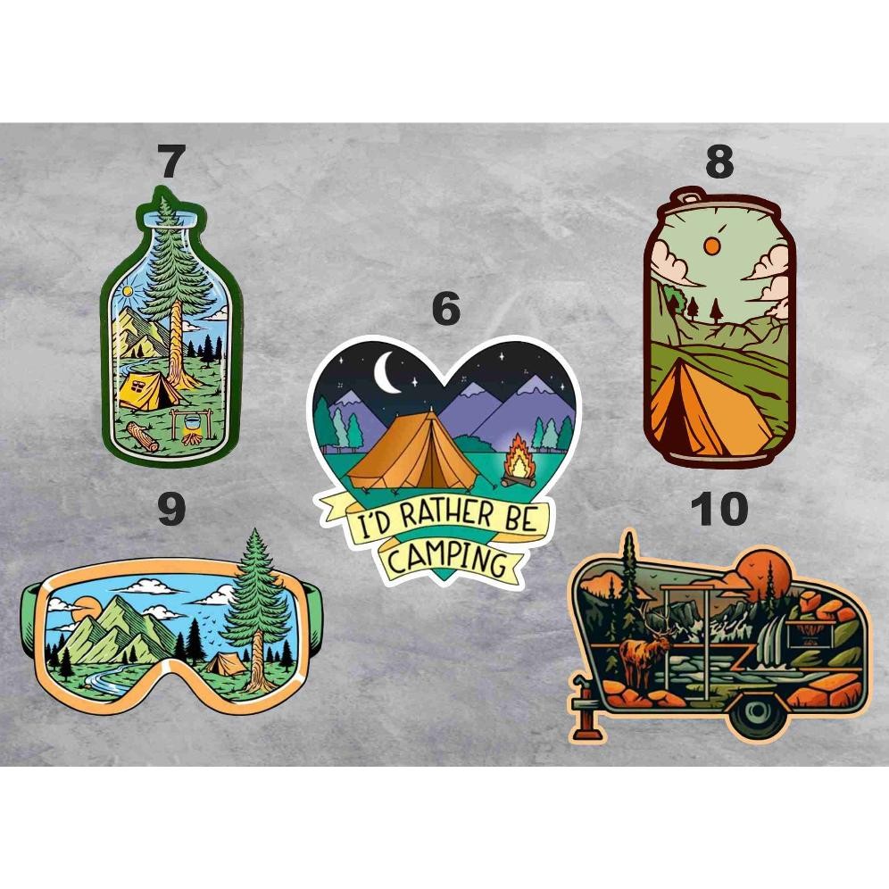 

STICKER PACK OUTDOOR - STICKER AESTHETIC - STIKER BRAND LOGO - STICKER LAPTOP TUMBLER - SERIES 1