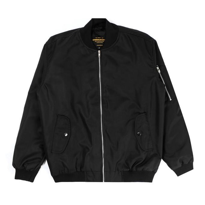 Jaket Pria Keren Distro Eternalwos Basic Jacket Hitam