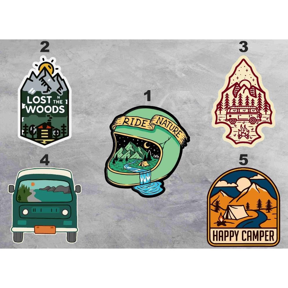 

STICKER PACK OUTDOOR - STICKER AESTHETIC - STIKER BRAND LOGO - STICKER LAPTOP TUMBLER - SERIES 1