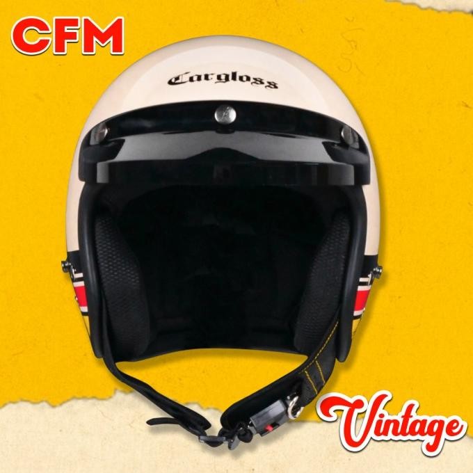 Helm Caross Vintage CFM Retro Half F Vintage Avorio Naide