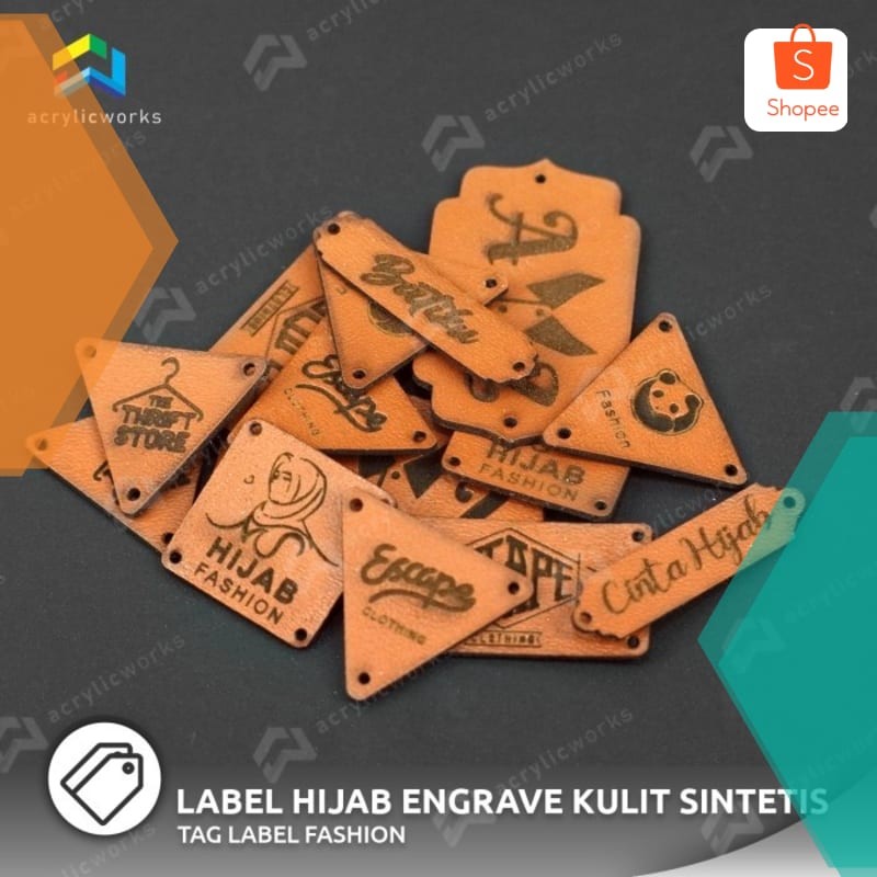 

Terlaris Label Kulit Imitasi / Label Kulit Sintetis / Label Brand Custom Keren