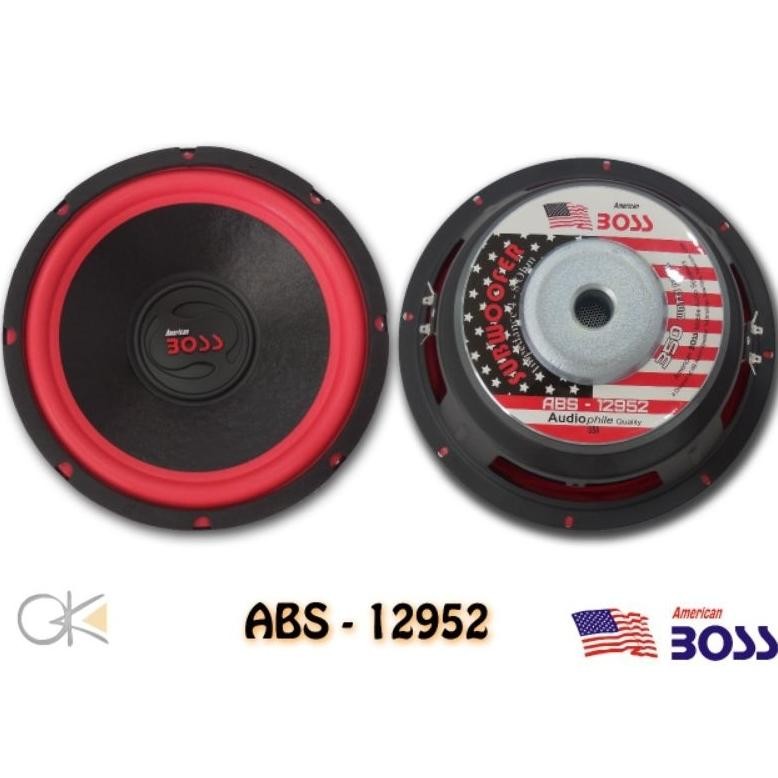 PALING OKK - SUBWOOFER AMERICAN BOSS 12" ABS 12952 MERAH