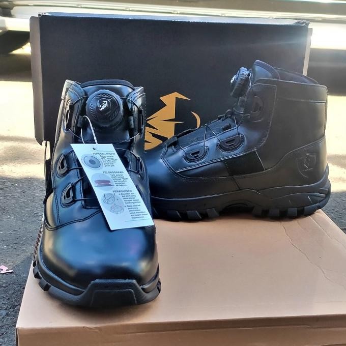 Sepatu PDH MIdtrack SPARTAN tali putar depan BS86