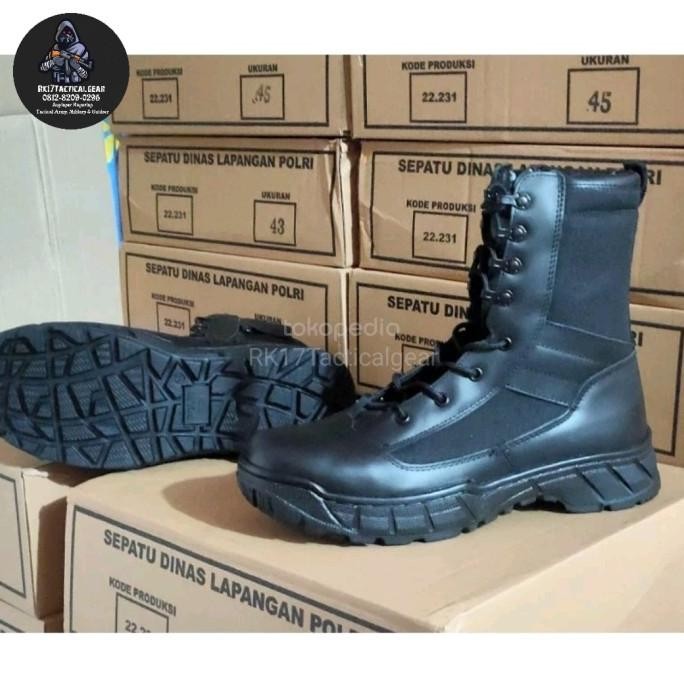 SEPATU PDL POLRI KULIT ASLI - SEPATU PDL JATAH ASLI POLRI IS81