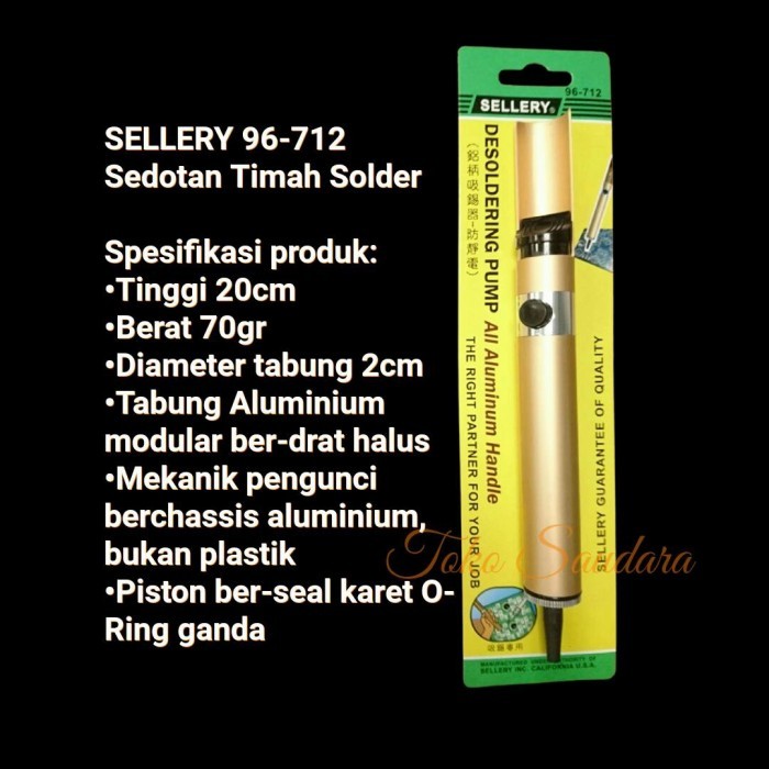 SEDOTAN/PENYEDOT TIMAH SOLDER SELLERY 96-712, ASLI 100%, MUTU BAGUS