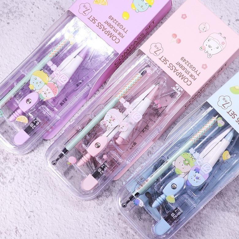 

rt-4 KENSHO Jangka Set Math Compass Premium / Compas Alat Tulis / Pastel/ Busur Derajat / Penggaris/ Pensil Mekanik Cetek Sale