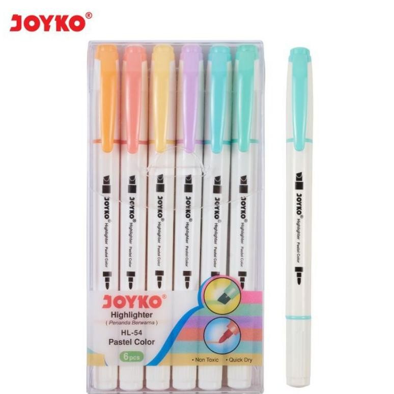 

m-4 Highlighter Penanda Joyko HL-54 1 Set 6 Pcs 6 Warna Terlaris