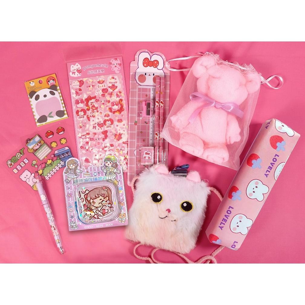 

ukd-23 PAKET HAMPERS BIRTHDAY ANAK GIFT LUCU PINK MURAH HANDUK DAN ALAT TULIS // BIG SPARKLING VER Sale