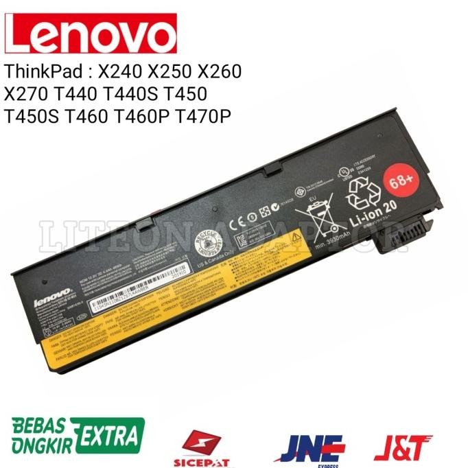 Battery Baterai Len0Vo Thinkpad X240 X250 X260 X270 6 Cell Original