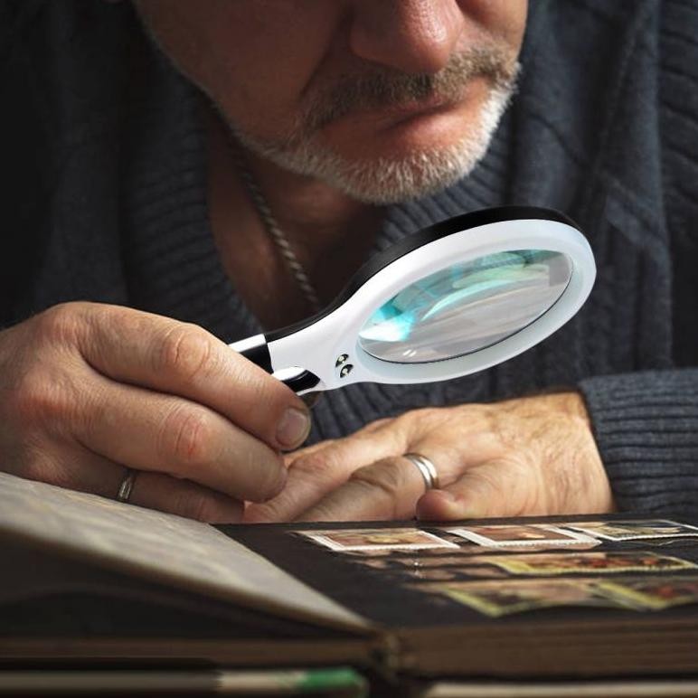 

KU09 2 In1 Lampu Kaca Pembesar Led Membaca Magnifying Glass Dengan Lampu Termurah