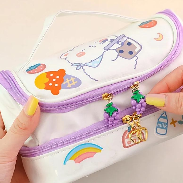 

gfd-6 TEMPAT PENSIL ANAK LUCU MURAH KEKINIAN MOTIF ANIMAL DAN GIRLS / TAS MAKEUP TENTENG 2 LAPIS KAPASITAS BESAR (C746) Terlaris