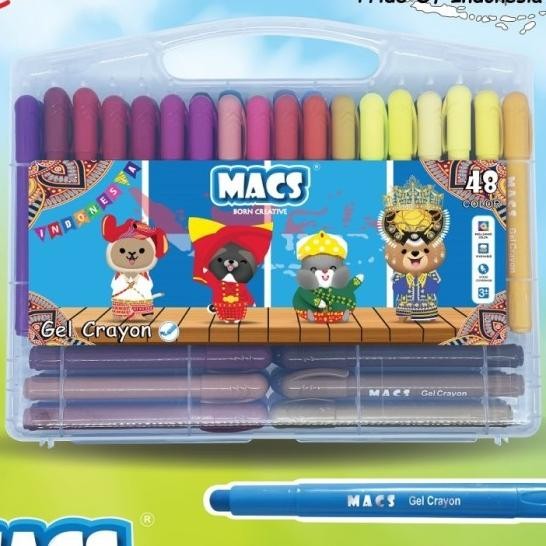 

Macs Gel Crayon 48 Color/Warna Face Painting Aman Mudah Dibersihkan