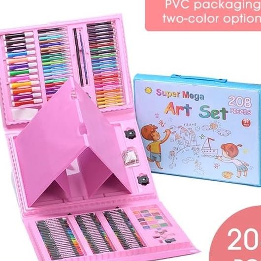 

Crayon - New Mega Art Set 208 Pcs Crayon/Set Drawing Anak 208Pcs