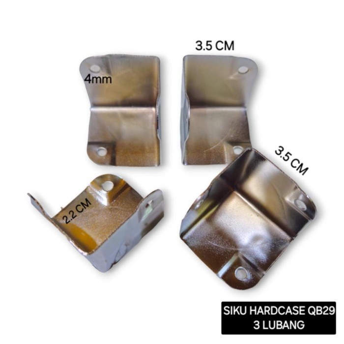 monggo] Siku Hardcase Kecil 3 Lubang Sudut Box Kecil Besi B29