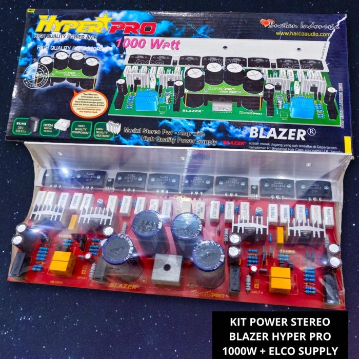 #####] Kit Power Stereo Hype Pro 1000W + Elco 2x500W Blazer BELL Ori
