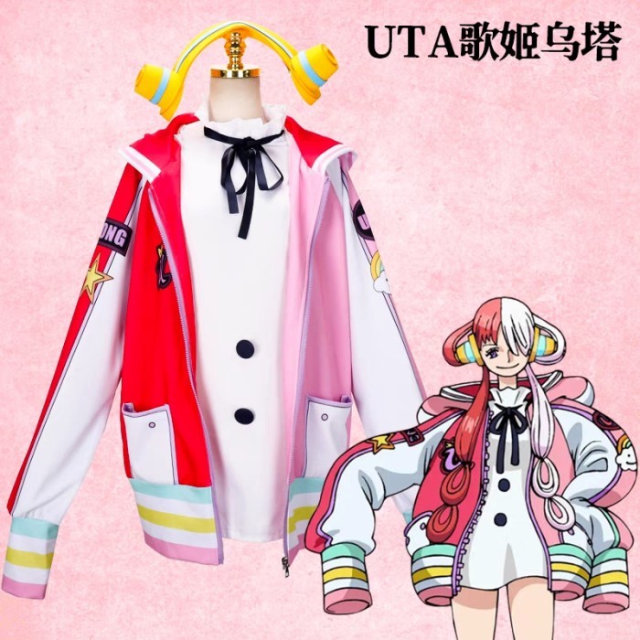 #####] Kostum Cosplay UTA One Piece Hoodie Jaket Halloween Costume Anime