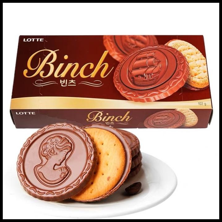 

Lotte Binch Korea Lotte Binch Crispy Biscuit Choco 102G
