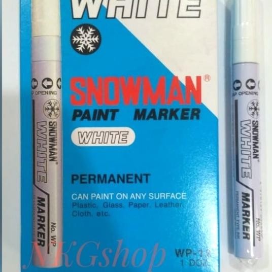 

Spidol Paint Marker Snowman Putih/Spidol Putih Permanent-Wp 12