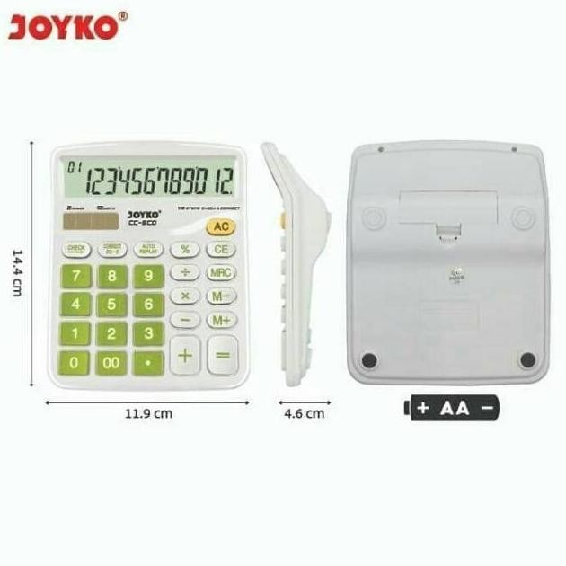 

we-12 Kalkulator Joyko CC-8CO 12 digits check correct Calculator Termurah