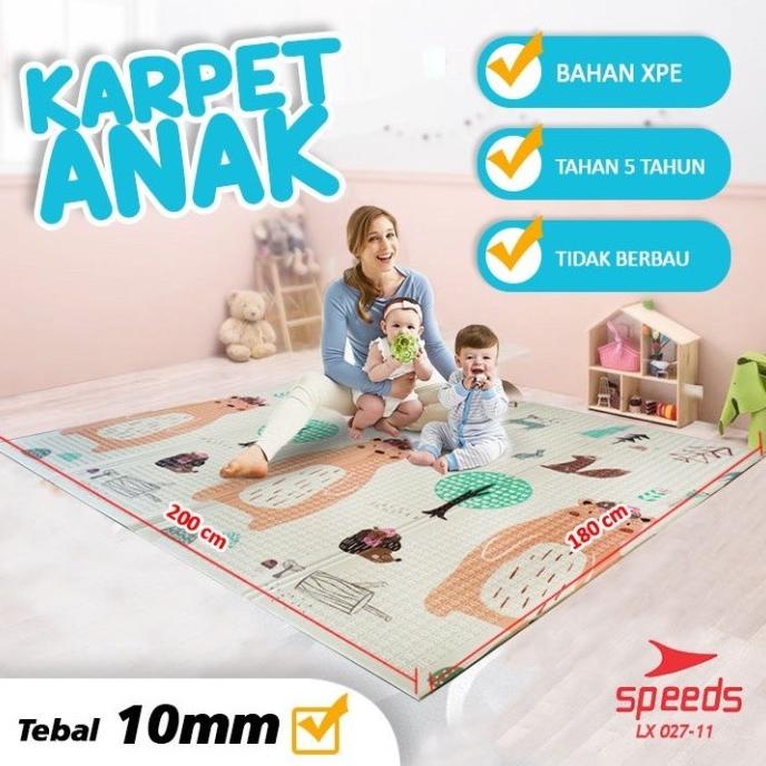 Tikar Lipat / Karpet Lipat Anak Waterproof Baby Playmat Foam 200X180Cm