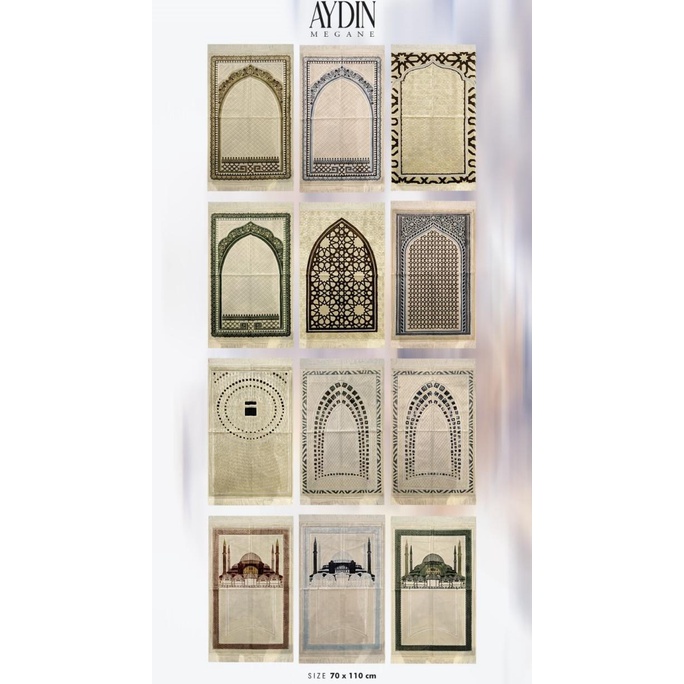 Sajadah Turki Lembut Tebal Aydin Lurex Ultra Megane 70x110