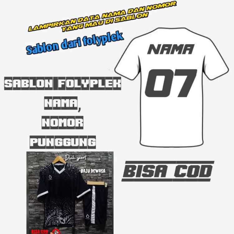 ★★★ CcM ORI Permium Kaos Bola Futsal Bisa Custum Nama Dan Nomor Punggung Baju ✱ A ▼