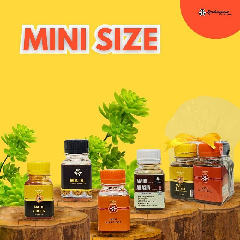 

Madu Kembang Joyo - Mini Size 70gr - (Madu Standard Internasiona, Madu Multiflora, Madu Akasia, dan Madu Super)
