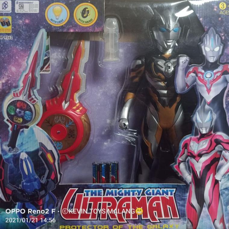 Grosir Bp 9562 Mainan Anak Robot Ultramen + Senjata Pakai Baterai Bisa Bunyi / The Mighty Giant Ultr