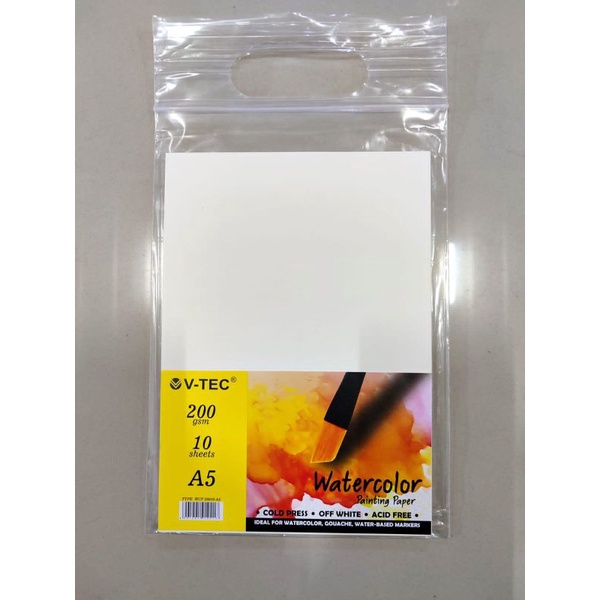 

Kertas Lukis V-Tec Watercolor Book A5 200 gsm