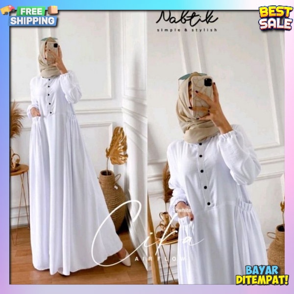 Badju Muslim Syarii Murah Bsju Gmia Cwek Dewasa Ghanis Waita Best Quality Dress Wamita Muslimah Syar