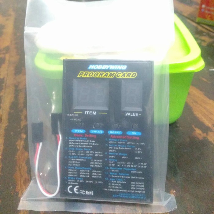 part rc program card esc hobbywing ori