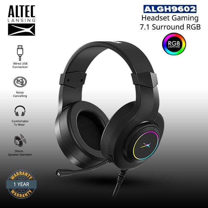 Headset Gaming Altec Lansing Algh-9602 7.1  Surround Sound  Jalikastoreshop