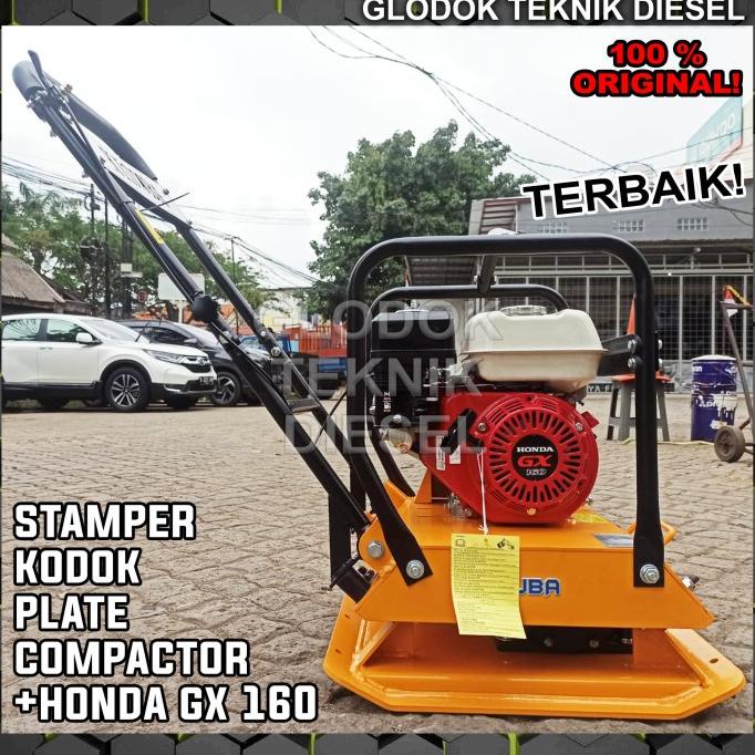 ~~~] Stamper Kodok + HONDA GX 160 5.5 HP ORI Plate Compactor SIAP PAKAI